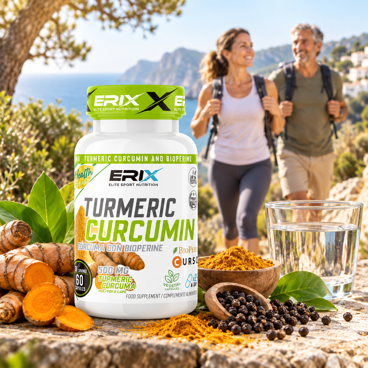 Rutina de movilidad y bienestar con Turmeric Curcumin