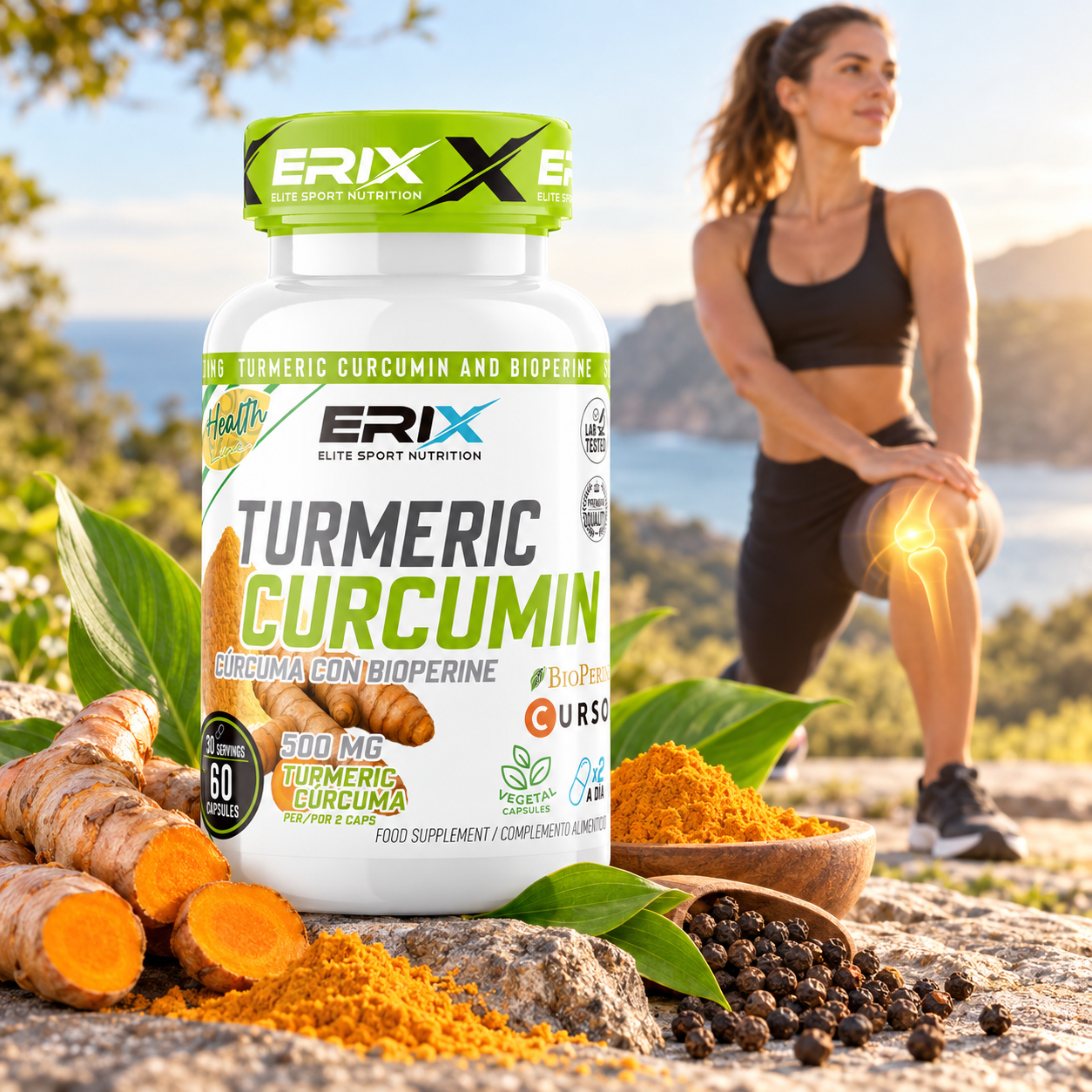 Turmeric Curcumin de Erix con ingredientes naturales