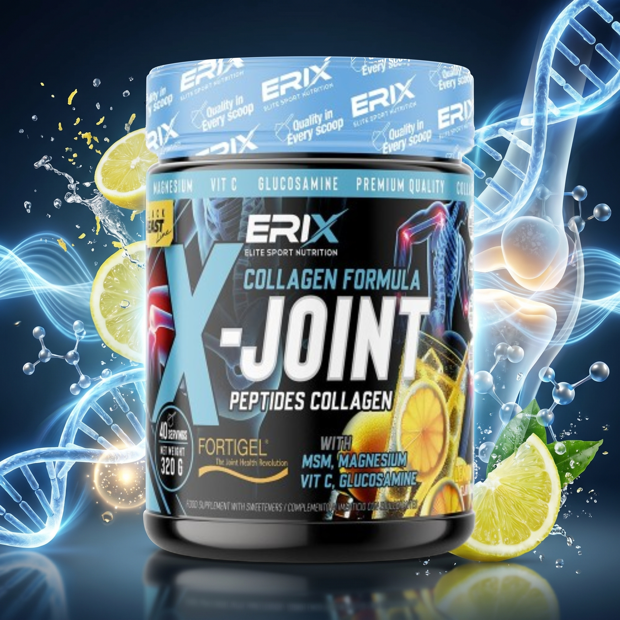 Collagen X-Joint Fortigel 320 g Limón