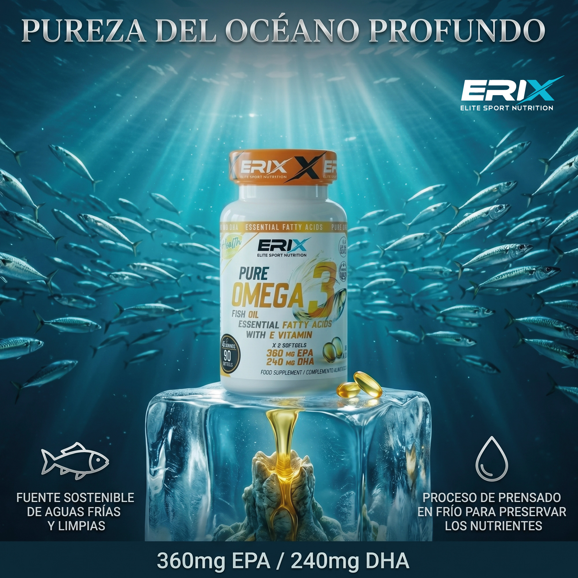 Pureza oceánica Omega 3 Erix